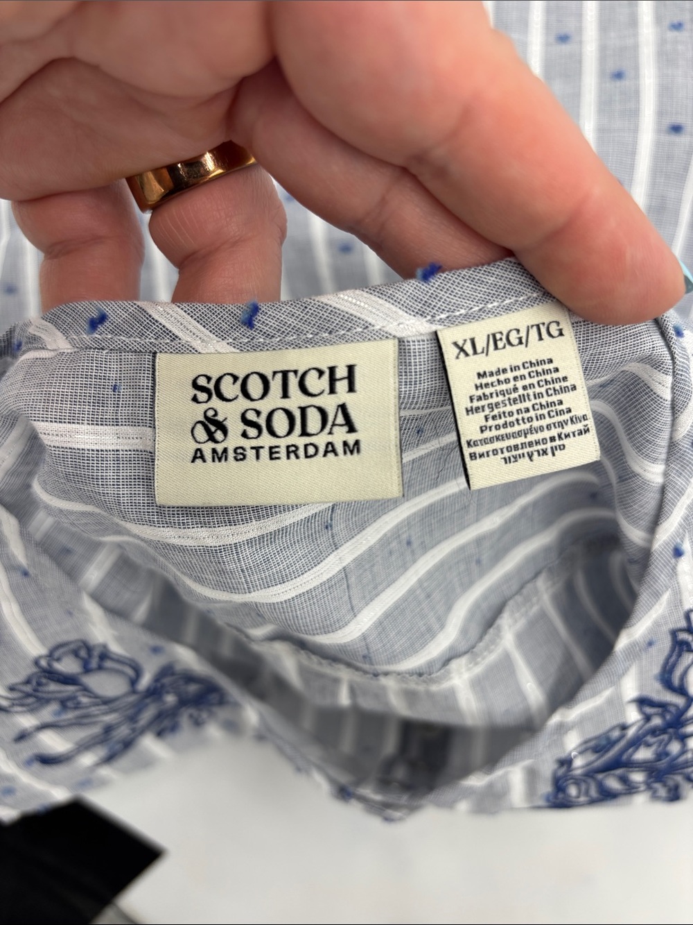 Scotch & Soda Embroidered Striped Sleeveless Top - Picture 5 of 5